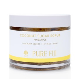 Pure Fiji Coconut Sugar Scrub 10.14 oz / 300 ml – Exfoliating, Moisturizing, Nourishing, Natural Body Scrub, Tropical Skincare, Sugar Polish, Glowing Skin (10.14 oz, Pineapple)