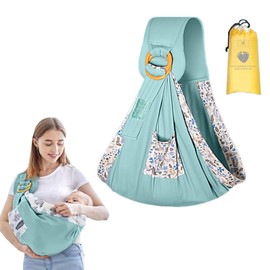 NADINE456 Portabebés, Portabebés Ligero, Portabebés Compacto y Antideslizante para Asiento de Cadera para Recién Nacidos y Niños Pequeños (Verde)