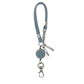 [A.Y.Judie] 3 Hook Lanyard with Reel S52-085 s52-107 C2027 C2028 C2029 C2030, snake blue