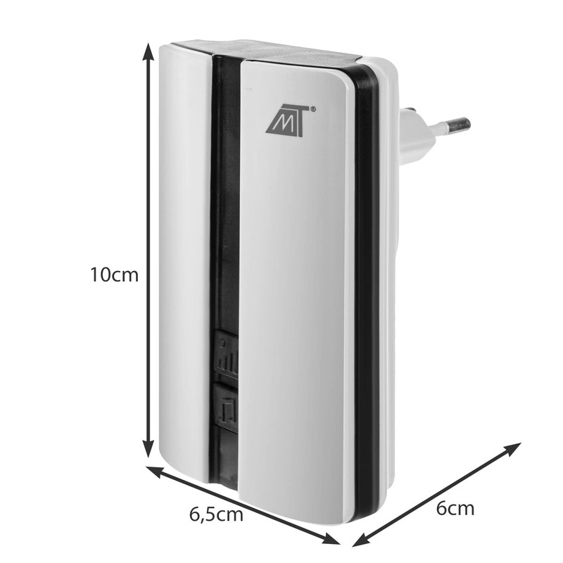 MT MALATEC Doorbell Set Wireless Range 150 Metres Waterproof IP44