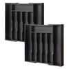 oridom 2-Piece Expandable Bamboo Kitchen Drawer Organizer for Cutlery and