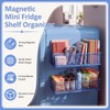 2 Pack Blue Magnetic Fridge Basket, 13.8 x 3.1 x