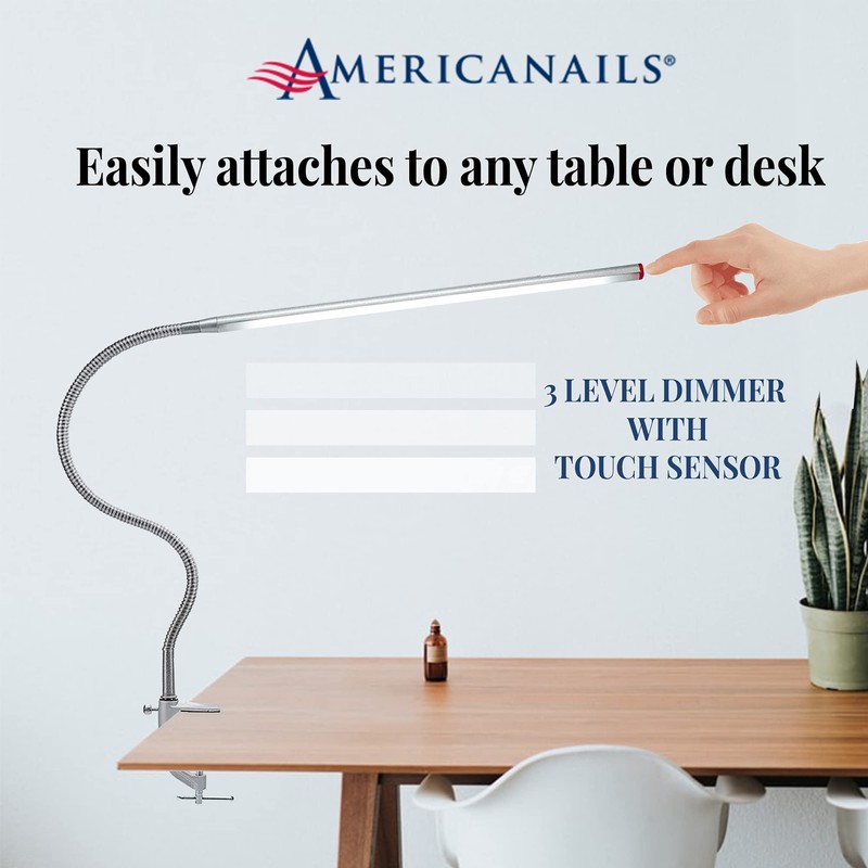 Americanails FlexiLamp Touch - LED Table Desk Lamp - Removable