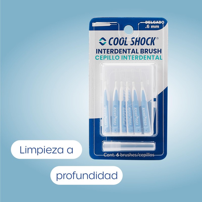 Cool Shock | Cepillo Interdental Delgado de .6mm c/6pz. Para