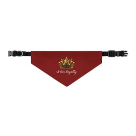 Royal Crown Pet Bandana Collar - I Am Royalty (Dark Red) - Size: XL