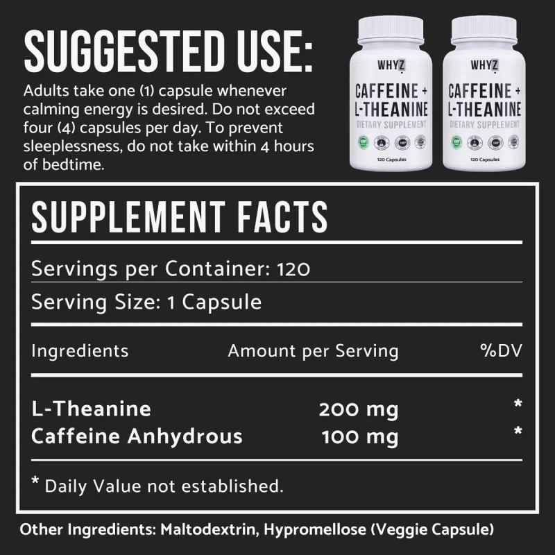Whyz Cafena L-teanina 120 Cpsulas Energa Y Enfoque