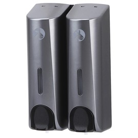 Titiroba Shampoo Dispenser, Magnet, Wall Hanging, Refill, Bottle, Hotel Specifications, Soap Dispenser, Sinks, Bathrooms, Kitchens, Easy Installation, (Triple: 10.1 fl oz (300 ml) ( x 2)), Black