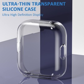 4 Packs Screen Protector Compatible with SyncUp Watch, Ultra Slim Soft Full Cover Case for SyncUp Kids Watch, Clear/Clear/Black/Black