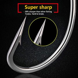 Dyxssm 150pcs/lot Forged Long Shanked Fishing Hooks Stainless Steel Fishing Hook for Saltwater Freshwater, Circle Octopus Fishing Hooks (4/0# (150pcs))