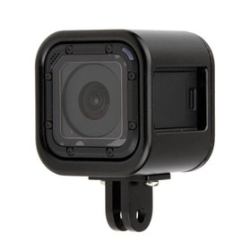 CNC Aluminum Alloy Housing Sport Camera Shell Box Frame Mount Prevent Overheating Case for GoPro Hero 5 Session/Hero 4 Session(Black)