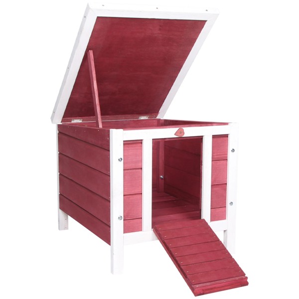 PawHut Small Cute Cat House w/ Hatch Door, Resistance to