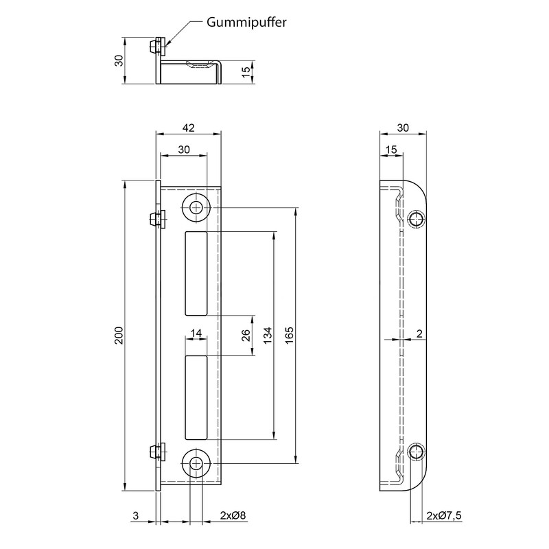 Strike Plate Locking Angle Angle Strike Plate for Door 200