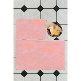 VHD Plush Bathroom Rug, Soft Bath Mat, Non-Slip Bath Rugs, Bath Rugs for Bathroom Floor and Under The Sink, 2 Pieces Set (24x40 in & 20x24 in) (Pink)