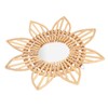Rattan Innovative Art Decoration Makeup Mirror Retro Dressing Bathroom Wall