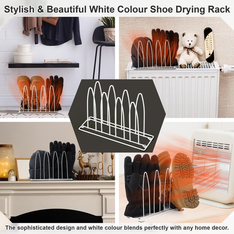 Dunkive 2 Pack Metal Shoe Drying Rack, Shoes, Boot, and