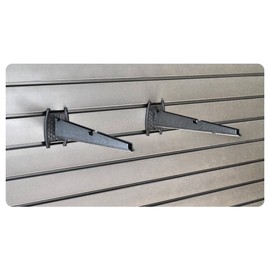 Organized Living Shelf Brackets - Pair - for Slatwall Panel - Wall Grid Storage and Organization