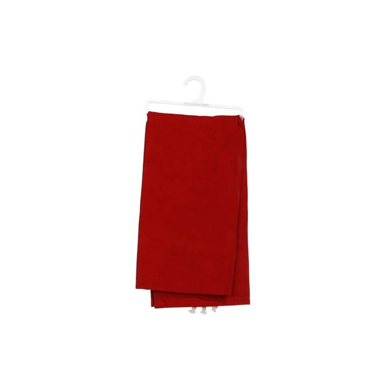Primitives by Kathy Red Cotton-Linen Feliz Naughty Dog Dish Towel,