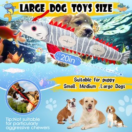 Jeefome Interactive Dog Toys for Small,Medium and Large Breeds-Squeaky Tug Toy with Soft Fabric-Best Dog Boredom Toys to Keep Them Busy