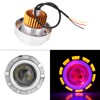 Motorcycle LED Headlight Projector Lens Dual Angel & Devil Eye
