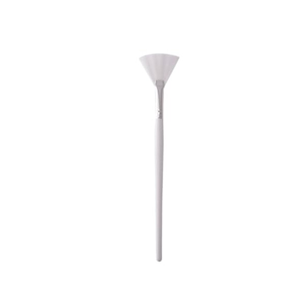 Diy Facial Mask Brush Fan Shape Long Wooden Handle Skin
