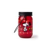 Excelsa Peanuts Christmas Lantern Tealight, Red with Decoration, Size: 7.5