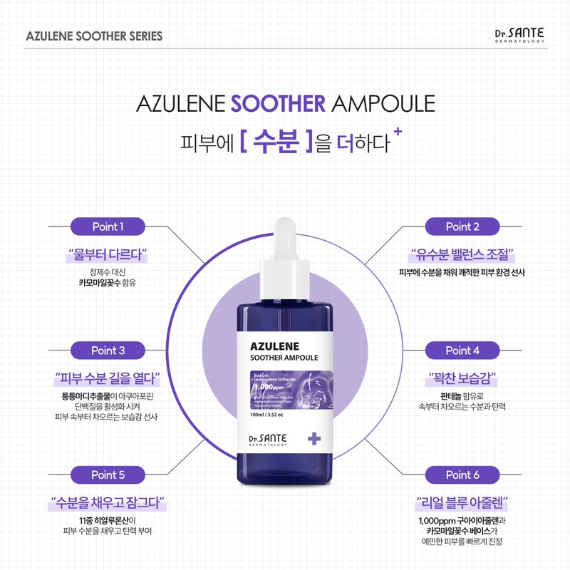 Sante Azulene Soother Ampoule 100ml Quick-drying barrier strengthening / 상떼