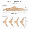 Rovelin 5PCS Wood Appliques Wall Decor Wood Trim Decorative Mouldings
