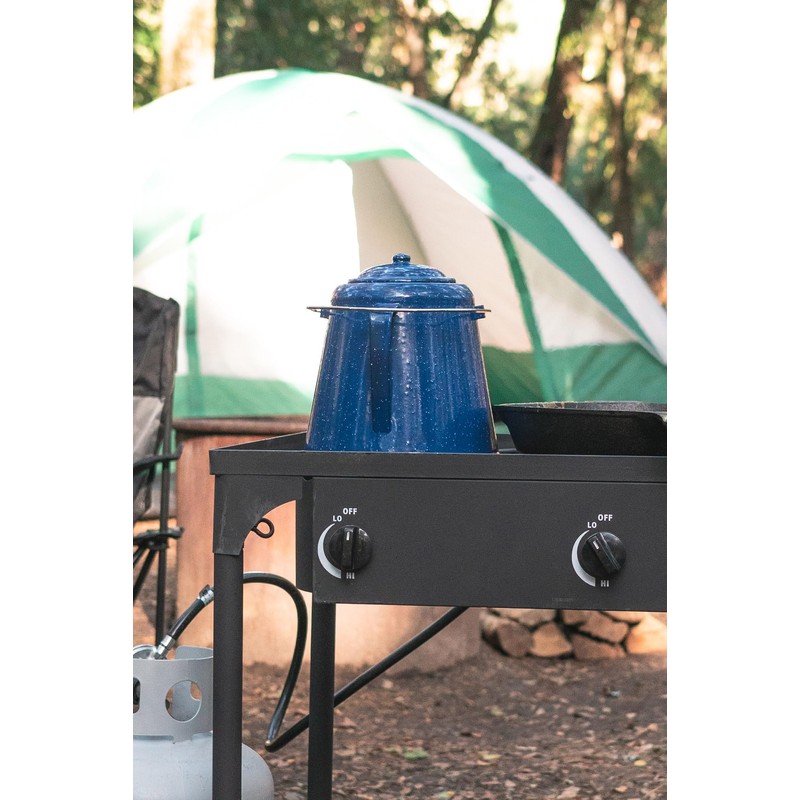 Stansport Enamel Coffee Pot 20 Cup (10348), Blue, 9.25" L