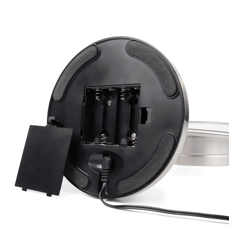 JERDON Lighted Tabletop Mirror with 10X/1X Magnification - LED Lighted