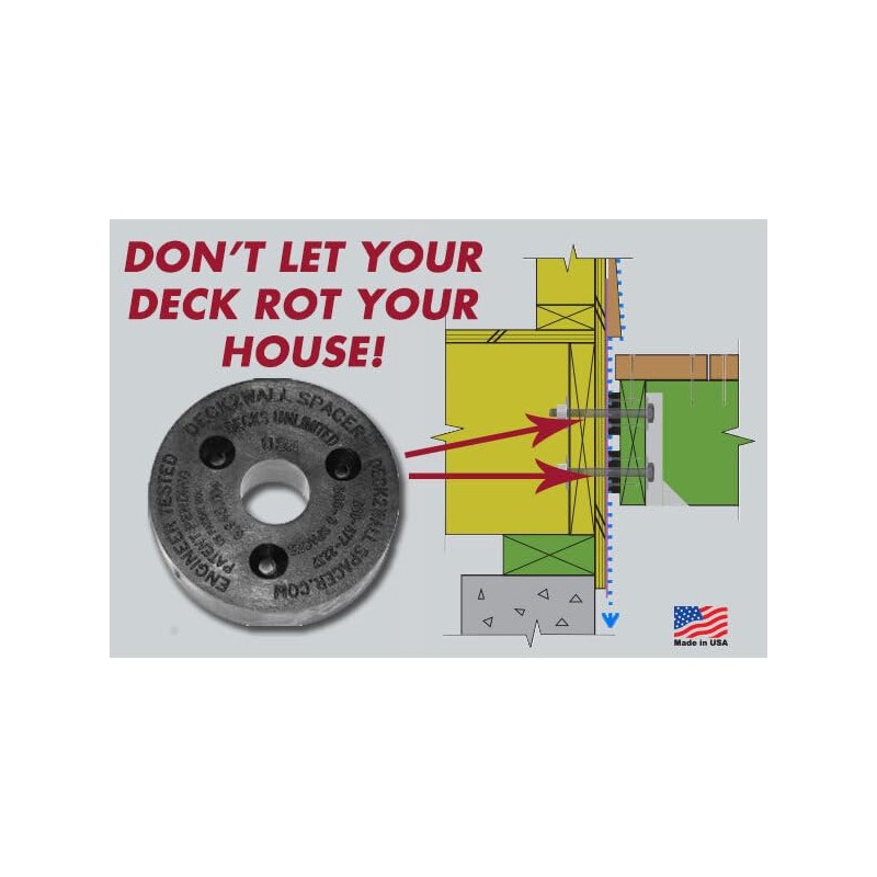 Deck2Wall D2W38-10PK Deck2Wall Spacer 2" X 1/2" Thick 10 Per