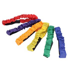 VGEBY Legged Race Band, 3 Legged Race Bands 2 People 3 Leg Colored Elastic Children's Legging Training Expansion Props Straps for 3 Legged Race