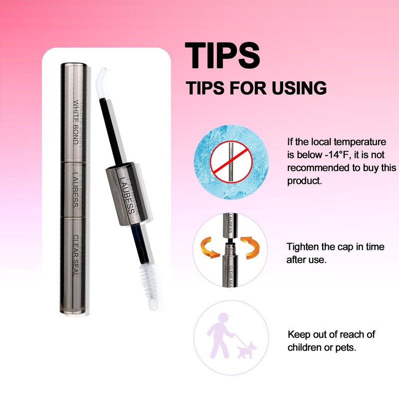 Lash Bond and Seal Lash Glue Waterproof LAUBESS 2-in-1 Cluster