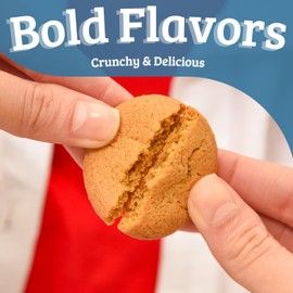 Mi-Del Ginger Snaps Cookies Flavor - Non GMO Certified, 0g Trans Fat Gluten Free Cookies (Pack of 8)