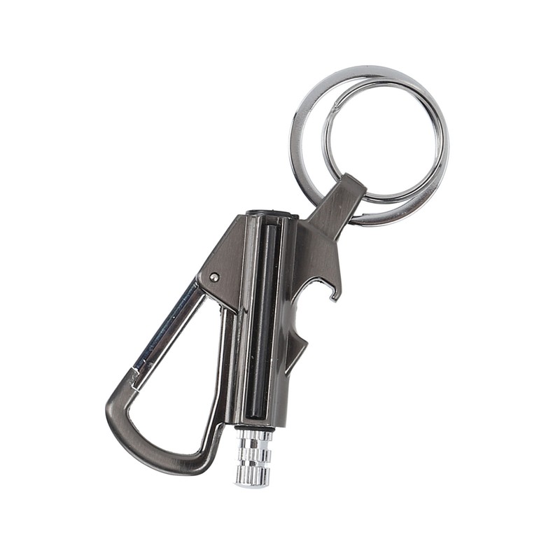 Match Bottle Opener Metal Keychain Multi Function Reusable Survival Lighter