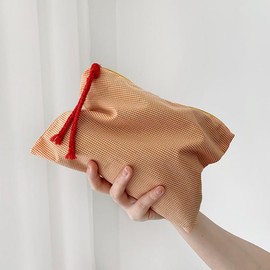 UUYYEO Plaid Cosmetic Bag Case Large Capacity Makeup Bag Pouch Travel Toiletry Storage Pouch Make up Brush Organizer for Women Girls Orange