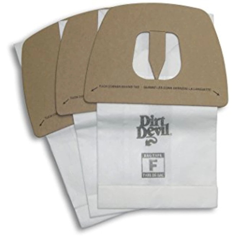 Dirt Devil Genuine Style F Canister Vacuum Bags,WHITE,3 Bag sac
