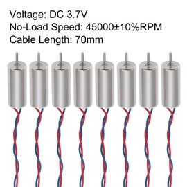 Coliao 716 Coreless Motor 2 Sets 3.7V 7x16mm Motor 19000KV 45000 RPM Brushed Motors with 55mm CW CCW Propeller for Micro FPV Tiny Whoop RC Quadcopter Drone Motor