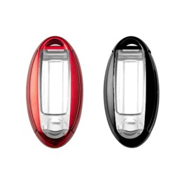 Xotic Tech Set(2Pcs) Black + Red TPU Key Fob Shell Full Cover Case, Compatible with Nissan Titan Pathfinder Altima GT-R Rouge Murano Juke Infiniti Q50 Q60 Q70 QX50 G37 Smart Keyless Entry Key