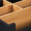 Relaxdays Desk Organiser, Bamboo, 5 Compartments, for Office Supplies &