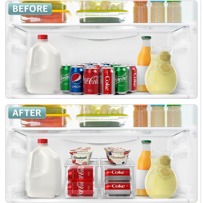 Sorbus Soda Can Organizer for Refrigerator Stackable Can Holder Dispenser