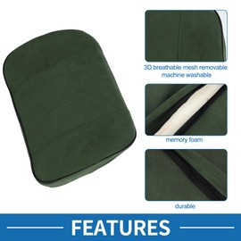 A ABSOPRO Car Headrest Neck Seat Cushion Headrest Covers Lumbar Support Set Waist Pillow 30x41x9cm Green 1 Pc