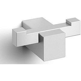 ZACK CARVO GANCHO PARED Doble Mate, Ceramic, Silver, One Size