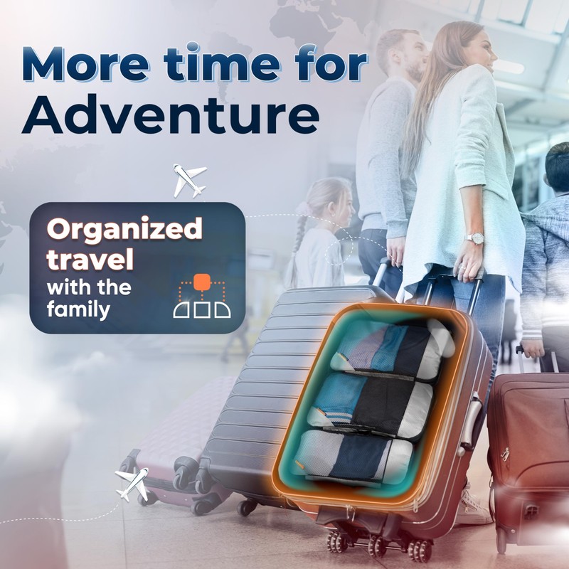 Compression Packing Cubes for Travel - Safe Space with Compression