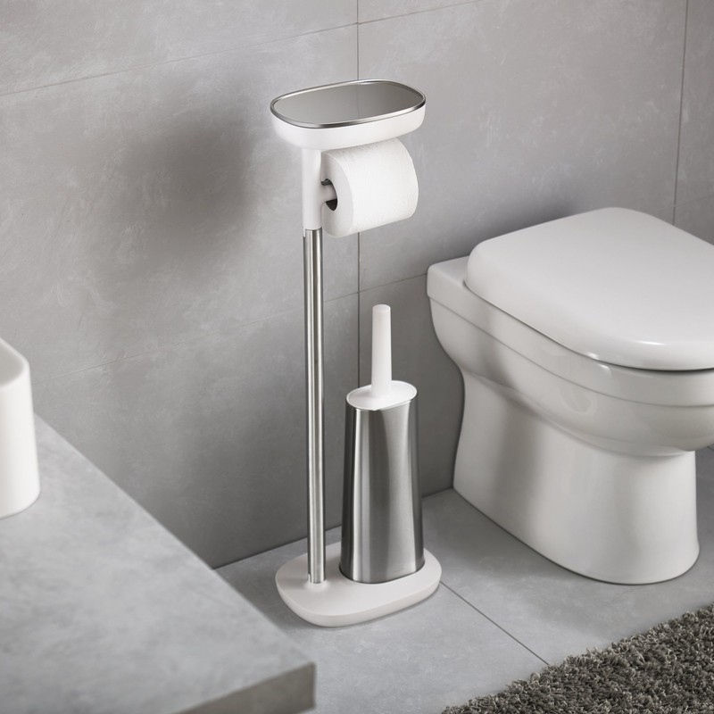 Joseph Joseph EasyStore Butler Toilet Paper Holder Stand and Flex