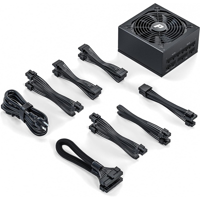 Pystar 1000W Power Supply 80+ Gold Full Modular PSU, ATX