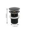 Matte Black Freestanding Bathtub Drain Stopper, Suitable for Most Bathtubs,