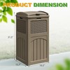 Greesum 33 Package Delivery Box for Outside, Patio Waterproof Resin