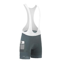 Santic Bib Shorts Men's Cycling Shorts with Seat Padding Cycling Shorts Men's Short Padded, 71-Grey, 3 XL
