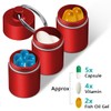 Miss Rui keychain pill holder mini, Portable 3 Compartment Waterproof