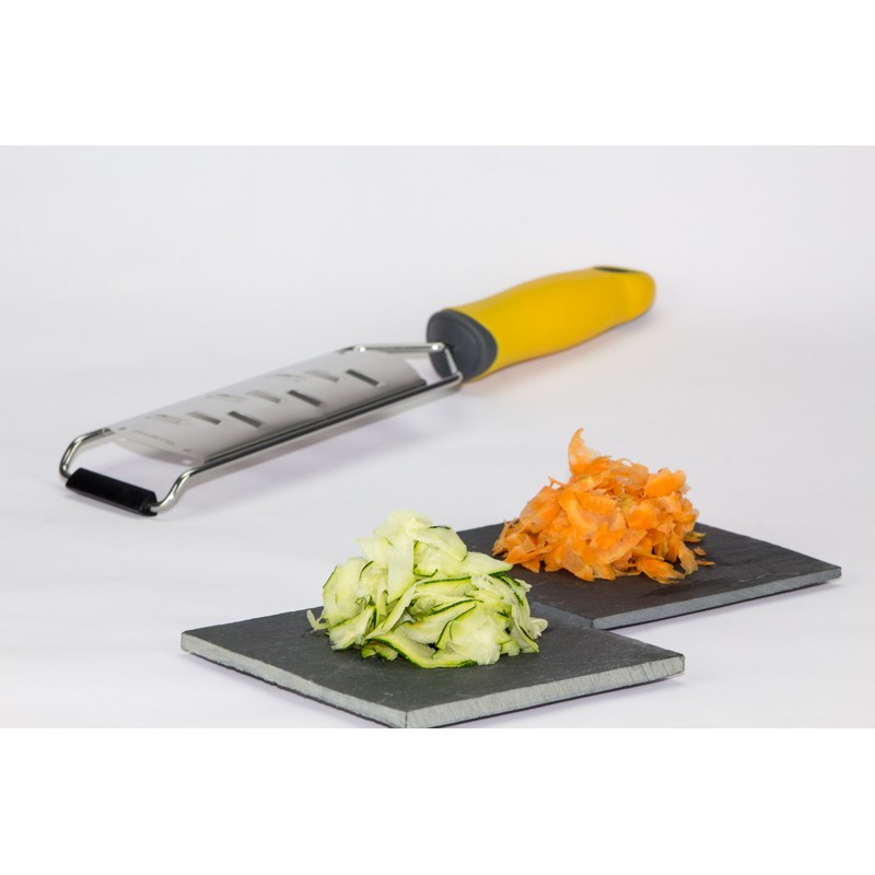 SimSim Profi HOBEL superscharfer Parmesanhobel - Edelstahl - gelber Griff